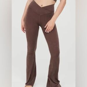 Aerie Brown Flare Pants